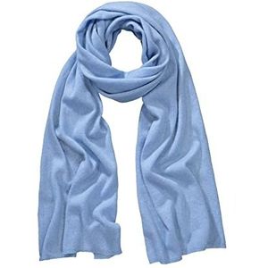Ulla Popken Dames Cashmere Blended Sjaal, licht blauw, één maat, lichtblauw, One Size