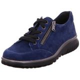 Semler - L5135 - Dames Veterschoenen - Kleur: Blauw - Suède - Rubber