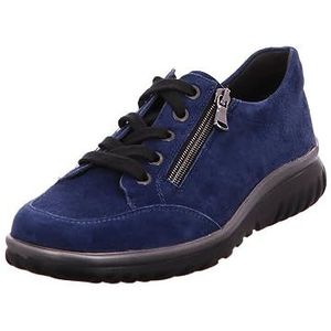 Semler - L5135 - Dames Veterschoenen - Kleur: Blauw - Suède - Rubber