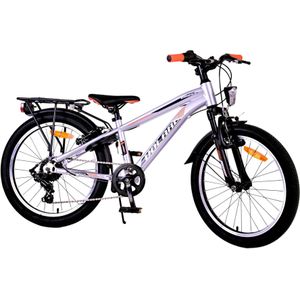 TPFSports Cross Kinderfahrrad - Jungen - 20 Zoll - Rücktritt + Handbremse - 6 Gänge - Silber