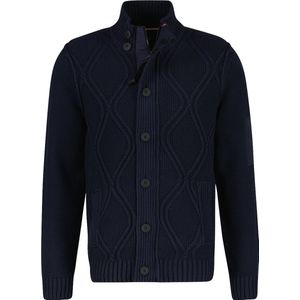 Lerros - Gebreide Trui - Blauw - Katoen/Polyacryl