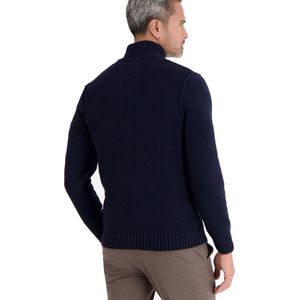 Lerros - Gebreide Trui - Blauw - 60% Katoen 40% Polyacryl