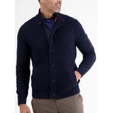 Lerros - Gebreide Trui - Blauw - Katoen/Polyacryl