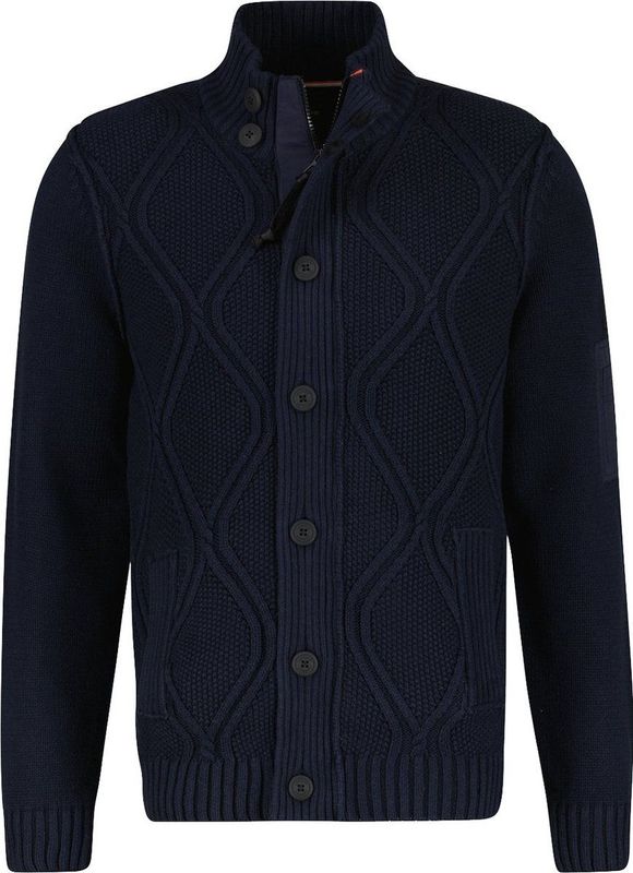 Lerros - Gebreide Trui - Blauw - Katoen/Polyacryl