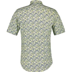 Lerros - Slim Fit Overhemd - Allover Patroon - Korte Mouwen - Katoen