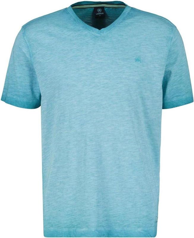 Lerros T-shirt V Hals Shirt Vervaagd Gemeleerd 2343150 418 Mannen