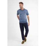 Lerros - T-shirt - Regular Fit - Katoen - V-hals - Korte Mouwen