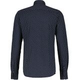 Lerros - Overhemd - Donkerblauw - 100% Katoen - All-Over Print