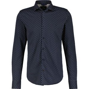 Lerros - Overhemd - Donkerblauw - 100% Katoen - All-Over Print