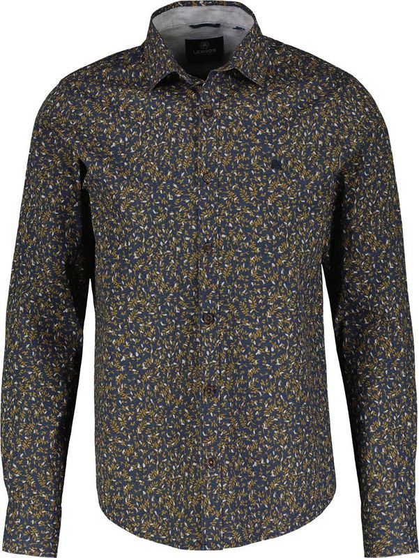 Lerros - 485 CLASSIC NAVY - Lange Mouw Overhemd - Heren - Katoen