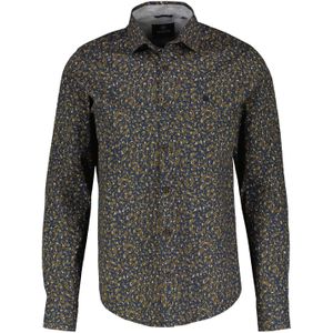 Lerros - Overhemd - Donkerblauw - Katoen/Elastaan - All-Over Print