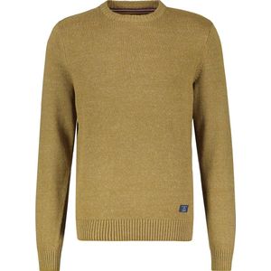 Lerros - Ronde hals Trui - Heren - 753 DRIED TOBACCO - Katoen - 2395018