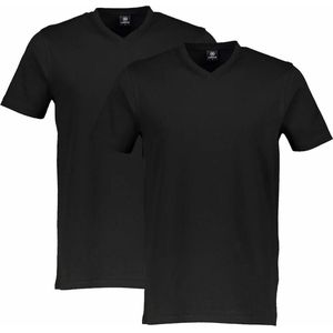 Lerros T-shirt Dubbelpak T Shirt V Hals 2003115 290 Black Mannen
