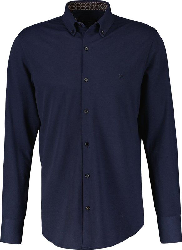 Lerros - Lange Mouw Overhemd - Heren - 485 Classic Navy - Katoen