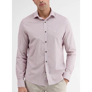 Lerros - 23o1351 - Overhemd - Wit - Lange Mouwen - Allover Print - Regular Fit - 100% Katoen