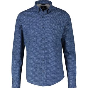 LERROS Regular Fit Overhemd met All Over Print Storm Blue