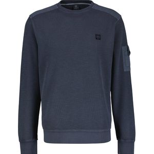 Lerros - 2424051 - Heren Trui - Blauw - 95% Katoen/5% Nylon