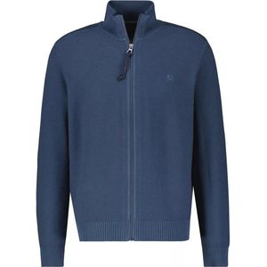Lerros - Casual Vest - Grijs - 100% Katoen - Ritssluiting, Opstaande Kraag