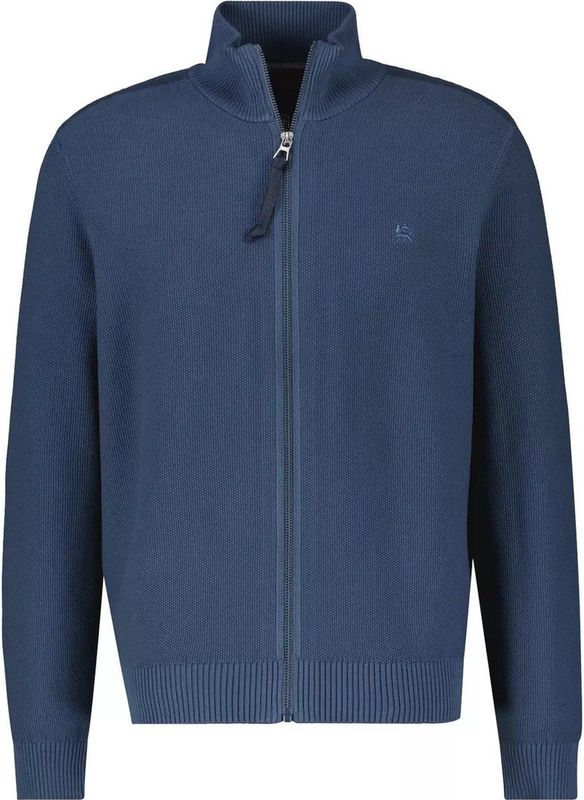 Lerros - Casual Vest - Grijs - 100% Katoen - Ritssluiting, Opstaande Kraag