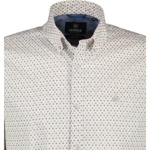 Lerros - Heren Overhemd - Korte Mouwen - Multicolor - 100% Katoen