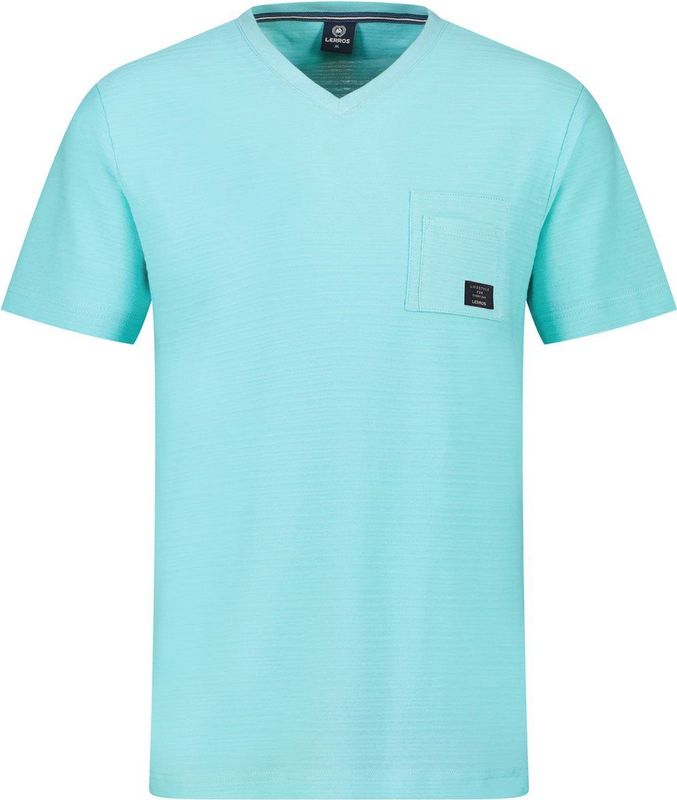 Lerros - Heren V-hals Shirt - 24531801 - 410 Iced Mint