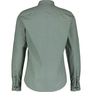 Lerros - Herenoverhemd - Groen - 100% Katoen - Subtiele Print