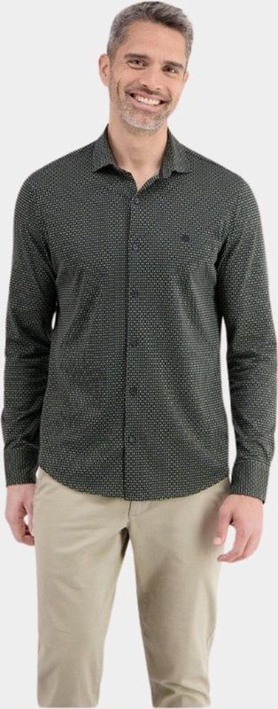 Lerros - Korte Mouwen Overhemd - Allover Print - Zacht Katoen