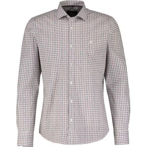 Lerros - Herenoverhemd - Wit - Katoen/Elastaan - Lange Mouwen