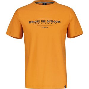 Lerros - Heren T-shirt - Oranje - Katoen - Print