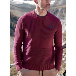 Lerros - Ronde Hals Trui - Heren - 362 Deep Garnet Red - Katoen