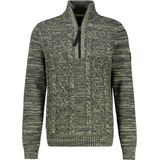 Trui - Knitwear - Mélange - Extra Lange Mouwen - Ritssluiting