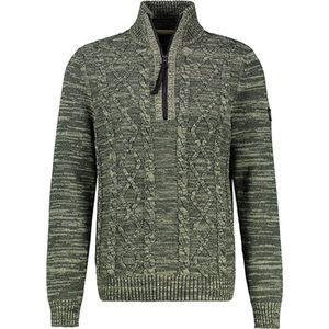 Trui - Knitwear - Mélange - Extra Lange Mouwen - Ritssluiting