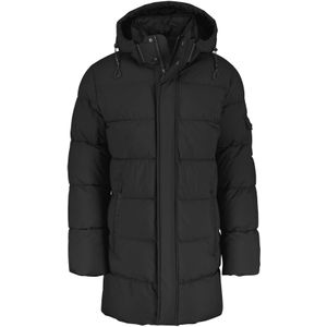 Lerros - Winterjas - Zwart - 100% Polyester - Capuchon, Rits, Steekzakken
