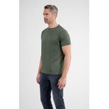 Lerros T-shirt Basic T Shirt Met Logosteek 2473000 325 Licht Granaatrood Mannen