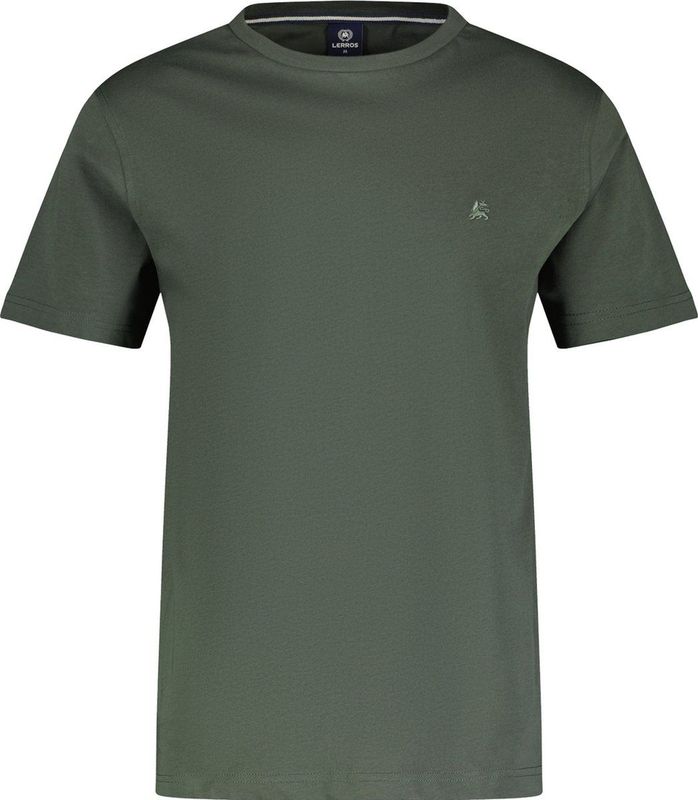 Lerros T-shirt Basic T Shirt Met Logosteek 2473000 325 Licht Granaatrood Mannen