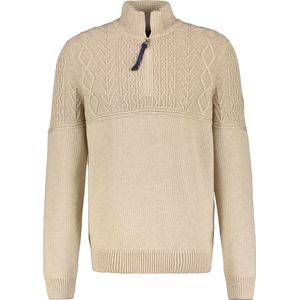 Lerros - Half zip trui - Heren - 125 TENDER BEIGE ME - Katoen - 24N5455