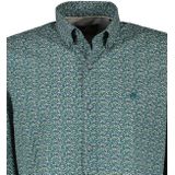 Lerros - Overhemd - Korte Mouwen - Slim Fit - Allover Grafisch Patroon