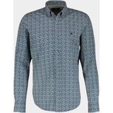 Lerros - Overhemd - Korte Mouwen - Slim Fit - Allover Grafisch Patroon