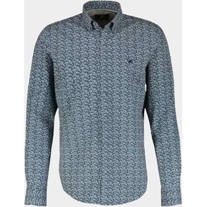 Lerros - Casual Overhemd - Blauw - Lange Mouw - 24O1171/451