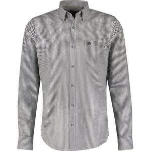 Lerros - 24o1472 - Heren Overhemd - Blauw - 100% Katoen - Borstzakje