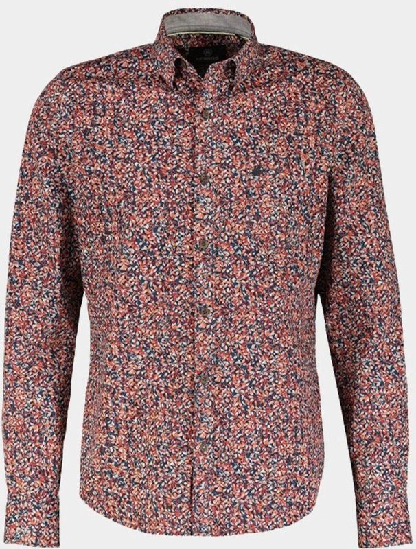 Lerros - Heren Overhemd - Spicy Orange - Katoen