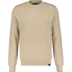 Lerros - Ronde hals Trui - Heren - 125 TENDER BEIGE ME - Katoen - 24O5035