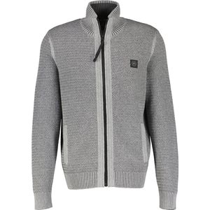 Lerros - Gebreid vest - Heren - 259 PLATINUM GREY - Katoen - 24O5546