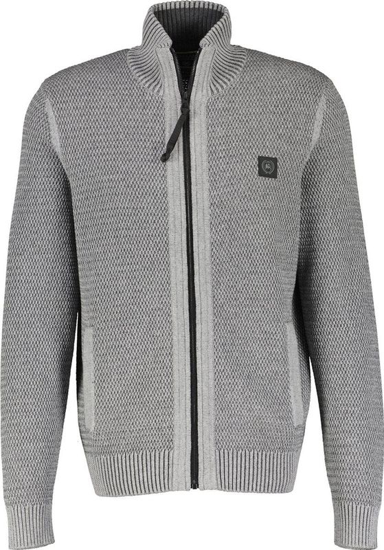 Lerros - Gebreid vest - Heren - 259 PLATINUM GREY - Katoen - 24O5546