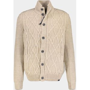 LERROS - Gebreid Vest - Heren - Opstaande Kraag - Materiaalmix met Scheerwolgehalte