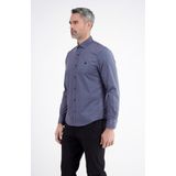 Crispy Blue - Overhemd - Met Grafisch Patroon - Knoopsluiting