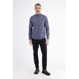 Crispy Blue - Overhemd - Met Grafisch Patroon - Knoopsluiting