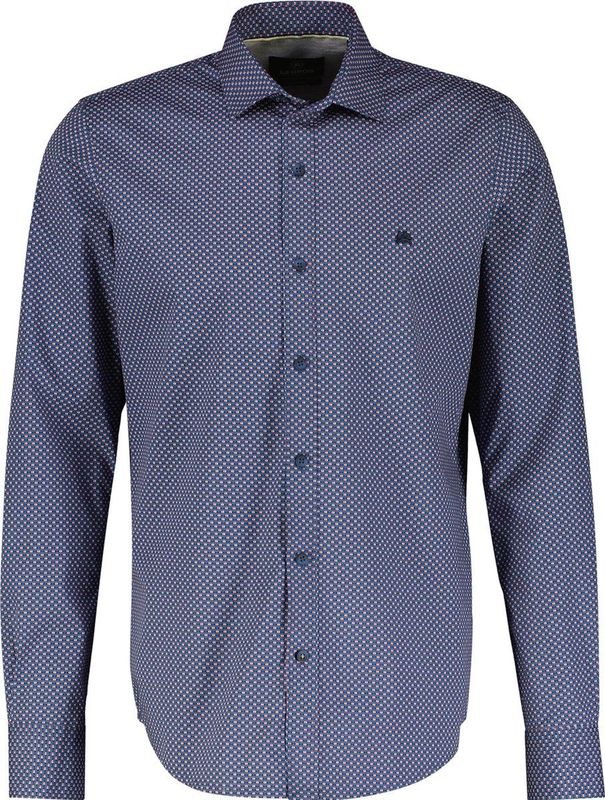 Crispy Blue - Overhemd - Met Grafisch Patroon - Knoopsluiting