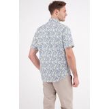 Lerros - Overhemd - Wit - Bloemenbedrukt - Korte Mouwen