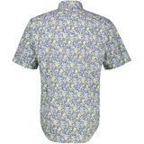 Lerros - Overhemd - Wit - Bloemenbedrukt - Korte Mouwen